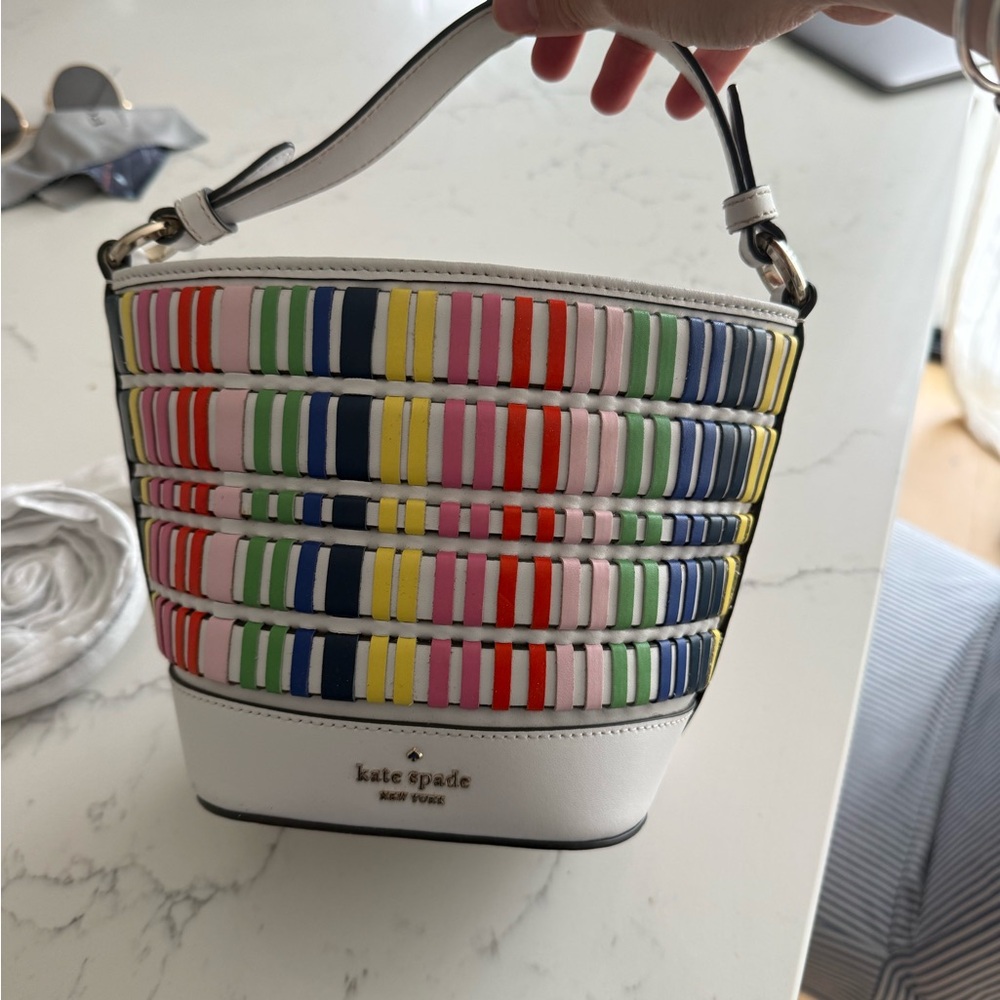 Kate Spade Rainbow Bucket Bag - like new, so cute!